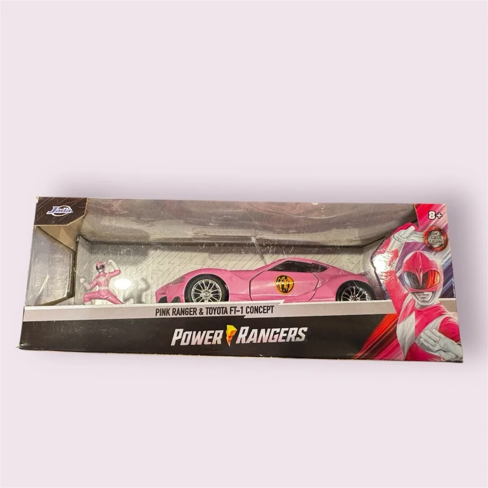 Jada Toys Toyota FT1 Concept Car Power Rangers Pink Ranger Figure Hasbro‎ 1/32